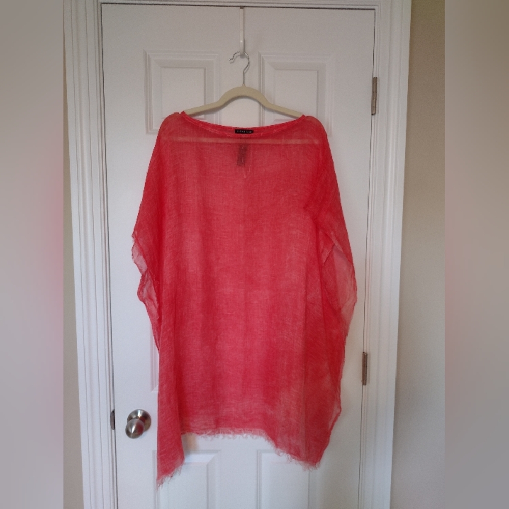 Eileen Fisher linen blend poncho